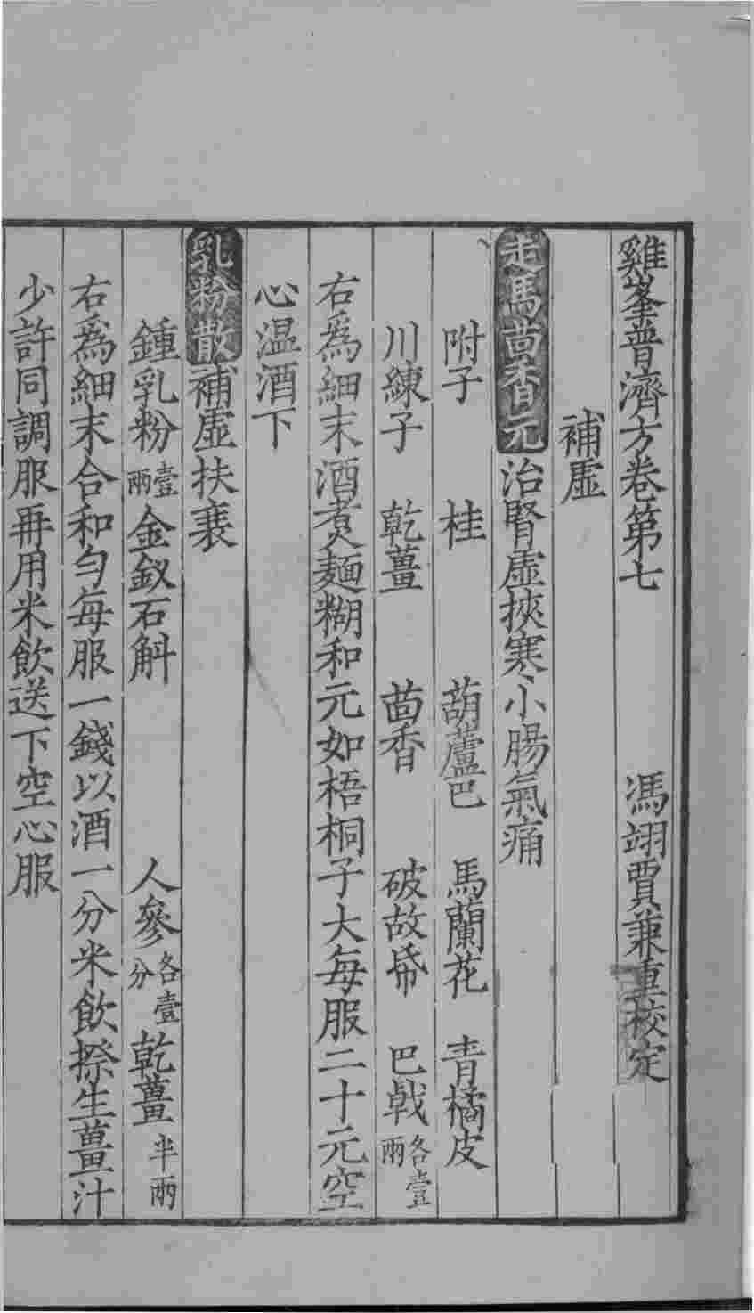 鸡峰普济方  卷7